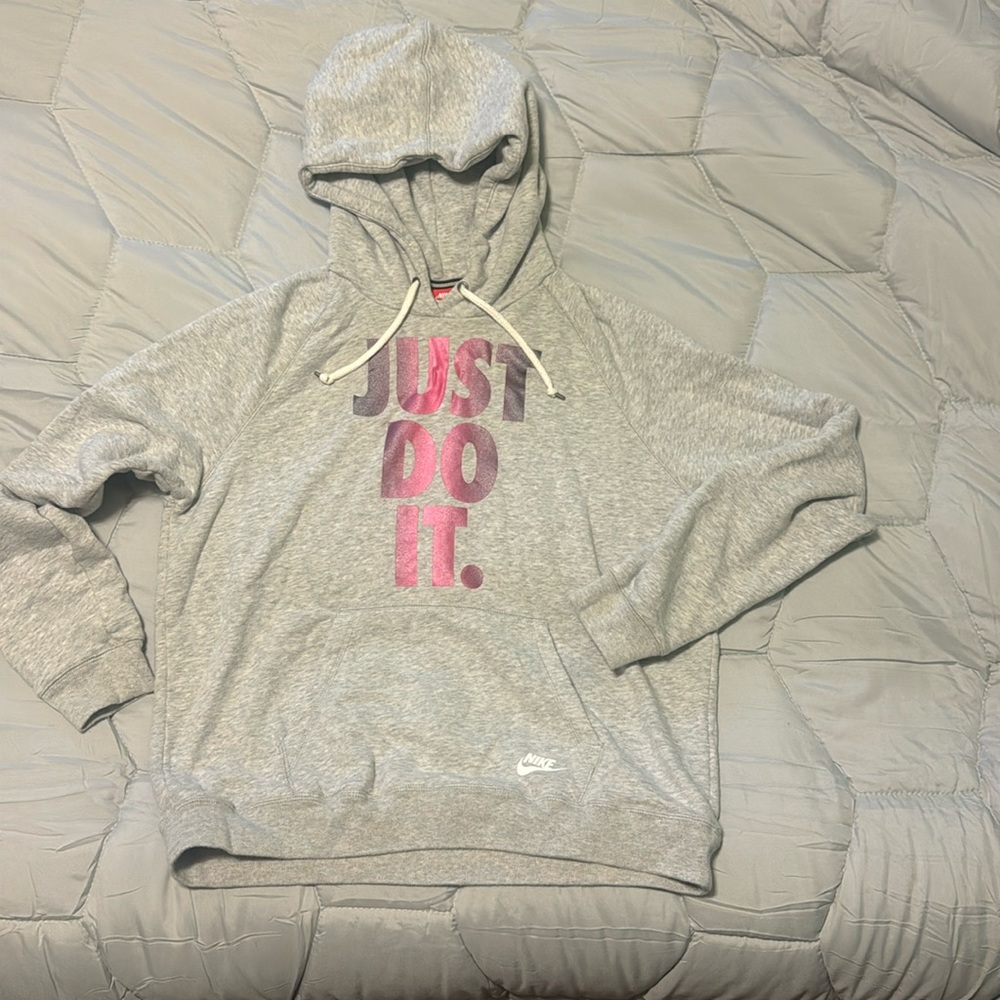 Nike Gray Oversized Long Sleeve Hoodie